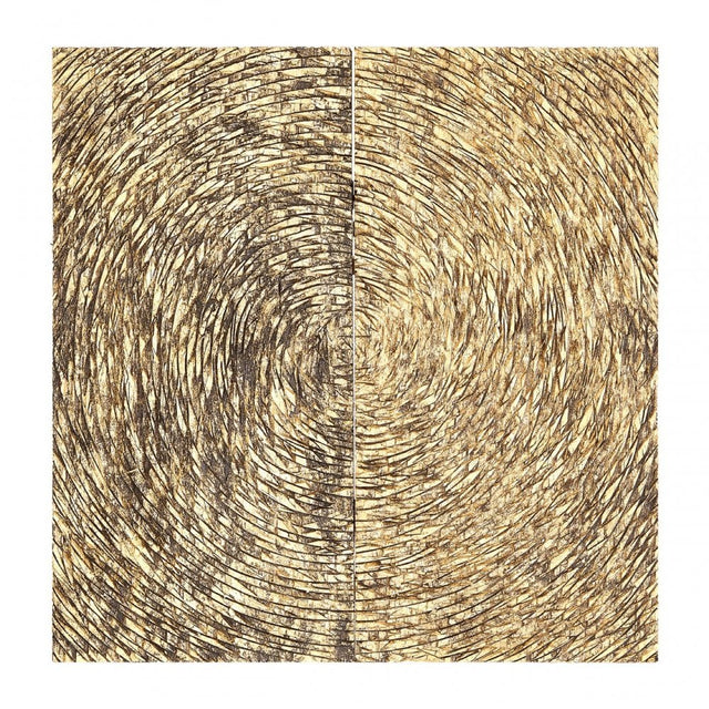Modello Wood Carving Gold Finish Wall Art, Pine Wood, Gold