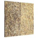 Modello Wood Carving Gold Finish Wall Art, Pine Wood, Gold