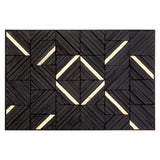 Modello Gold / Black Wood Panel Wall Art, Pine Wood, Black