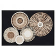 Modello Natural/Black Paper Design Wall Art, Pine Wood, Natural
