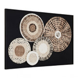 Modello Natural/Black Paper Design Wall Art, Pine Wood, Natural