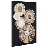 Modello Natural/Black Paper Design Wall Art, Pine Wood, Natural