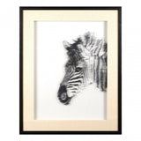 Modello Zebra Sculpture Wall Art, Pine Wood, White