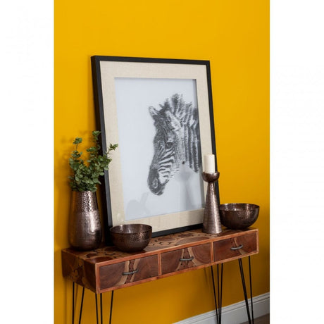 Modello Zebra Sculpture Wall Art, Pine Wood, White