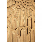 Modello Deco Wood Carving Wall Art, Glass, Pine Wood, Brown