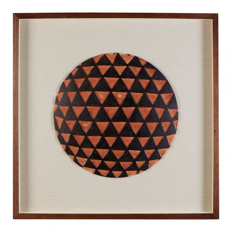 Framed Wall Art, Wood, Beige