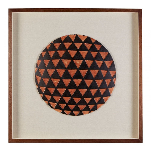 Framed Wall Art, Wood, Beige
