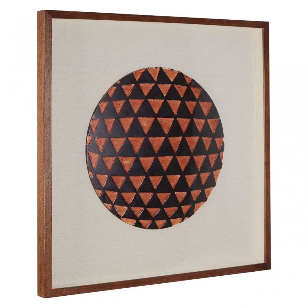 Framed Wall Art, Wood, Beige
