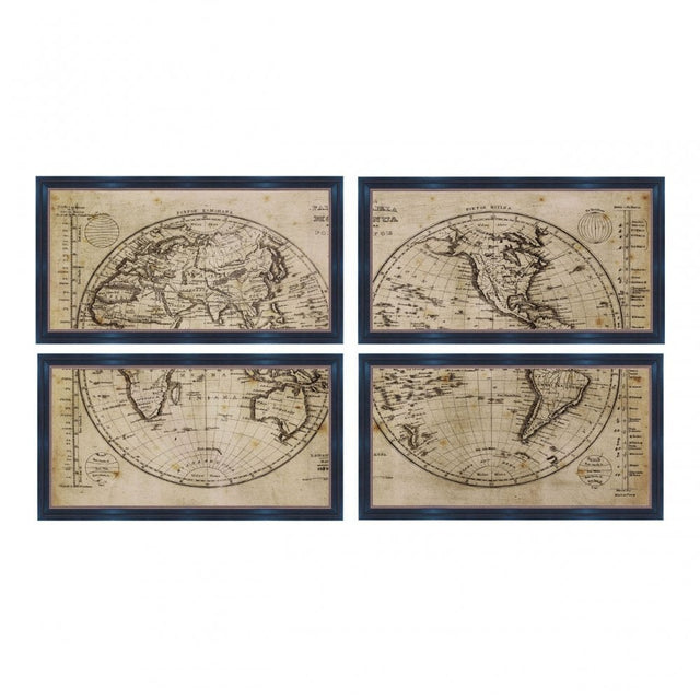 Framed World Wall Art, Polyresin