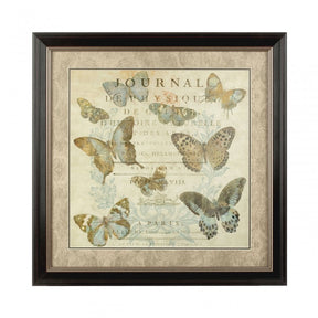 Framed Butterfly 1 Wall Art, Glass, Polyresin, Multi-Coloured