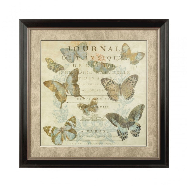 Framed Butterfly 1 Wall Art, Glass, Polyresin, Multi-Coloured