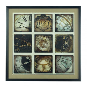 Framed Time Has Come Wall Art, Polyresin, Multi-Coloured
