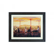 Framed Winery Terrace Wall Art, Glass, Polyresin, Multi-Coloured
