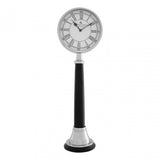 Tuskin Large Table Clock, Aluminium, Stainless Steel, Wood