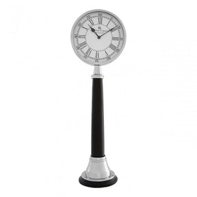 Tuskin Large Table Clock, Aluminium, Stainless Steel, Wood