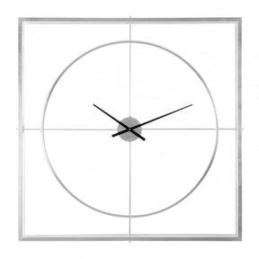 Unity Silver Finish Wall Clock, Silver