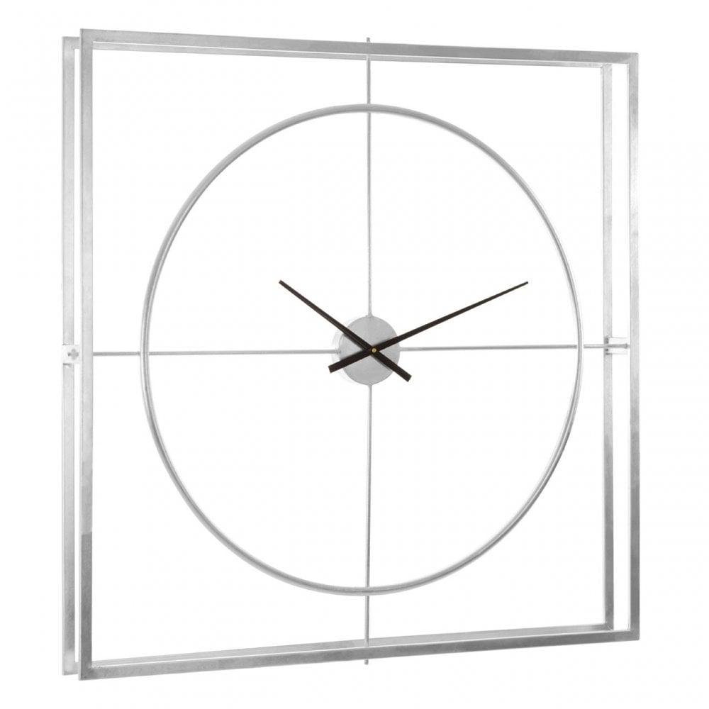 Unity Silver Finish Wall Clock, Silver