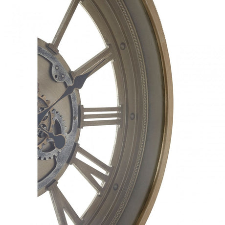 Cassop Wall Clock, Glass, Gold
