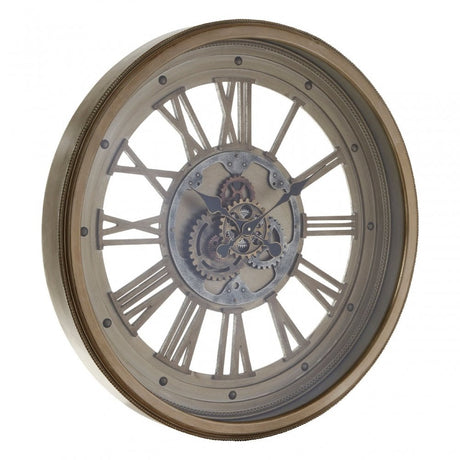 Cassop Wall Clock, Glass, Gold