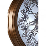 Cayton Wall Clock, Glass, Iron, Gold