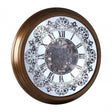 Cayton Wall Clock, Glass, Iron, Gold