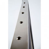Tuskin Wall Clock, Glass, Leather, Stainless Steel, Black
