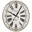 Townhouse Wall Clock, Glass, Stainless Steel, White