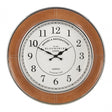 Oxlane Oxlane Churchill Wall Clock, Genuine Leather, Steel, Brown