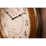 Oxlane Oxlane Churchill Wall Clock, Genuine Leather, Steel, Brown