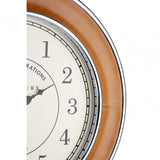 Oxlane Oxlane Churchill Wall Clock, Genuine Leather, Steel, Brown