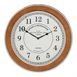 Oxlane Oxlane Churchill Wall Clock, Genuine Leather, Steel, Brown