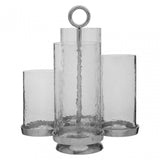 Verve Multi Candle Holder, Aluminium, Glass, Silver