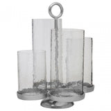 Verve Multi Candle Holder, Aluminium, Glass, Silver
