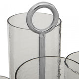 Verve Multi Candle Holder, Aluminium, Glass, Silver