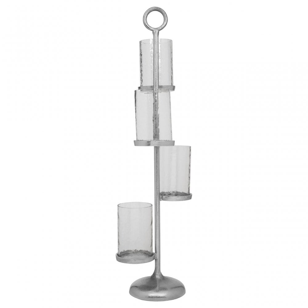 Verve Large Candle Holder, Aluminium, Glass