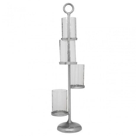 Verve Large Candle Holder, Aluminium, Glass