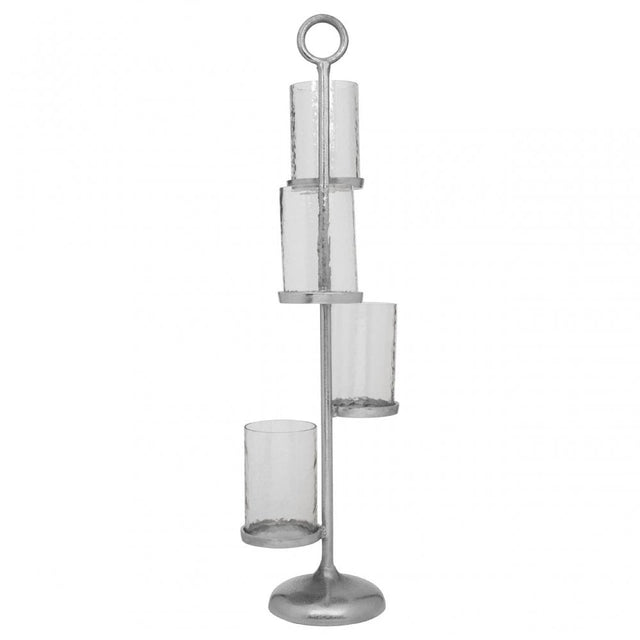 Verve Large Candle Holder, Aluminium, Glass