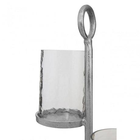 Verve Large Candle Holder, Aluminium, Glass