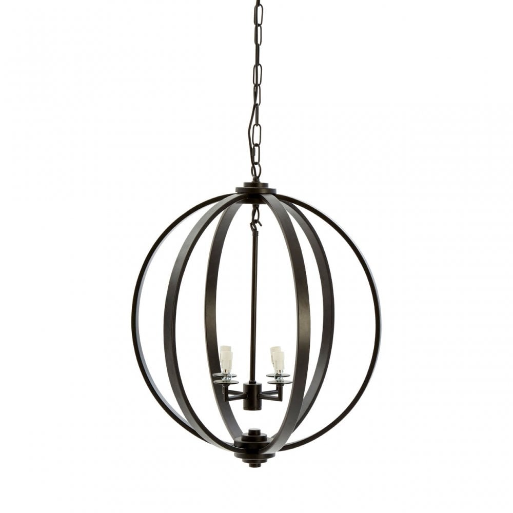 Censer Black Metallic Pendant, Black