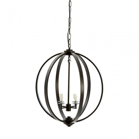 Censer Black Metallic Pendant, Black