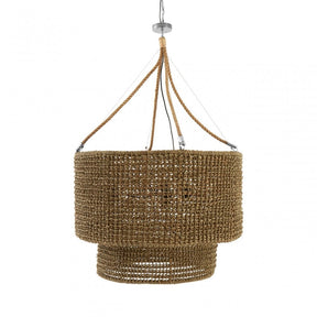 Festuel Seagrass Ceiling Light, Iron, Seagrass, Brown