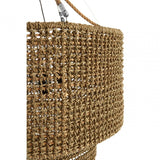 Festuel Seagrass Ceiling Light, Iron, Seagrass, Brown