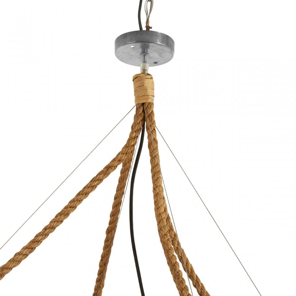 Festuel Seagrass Ceiling Light, Iron, Seagrass, Brown