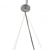 Festuel Cream Leather Ceiling Light, Chrome Wire, Cream