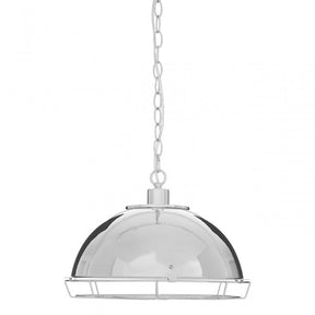Ranch Foundry Style Chrome Pendant Light, Chrome, Iron, Silver