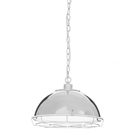 Ranch Foundry Style Chrome Pendant Light, Chrome, Iron, Silver