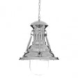 Luthor Large Lighthouse Pendant Light, Chrome, Glass, Iron, Silver
