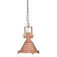 Luthor Small Copper Pendant Light, Glass, Iron, Copper