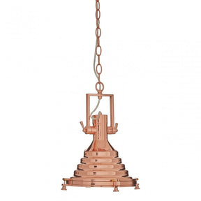 Luthor Small Copper Pendant Light, Glass, Iron, Copper