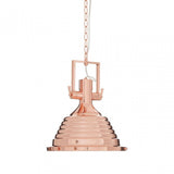 Luthor Medium Copper Pendant Light, Glass, Iron